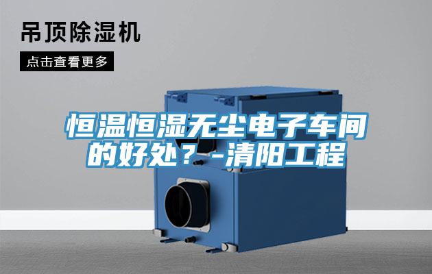 恒溫恒濕無塵電子車間的好處？-清陽工程