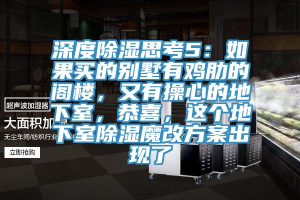 深度除濕思考5：如果買的別墅有雞肋的閣樓，又有操心的地下室，恭喜，這個地下室除濕魔改方案出現了